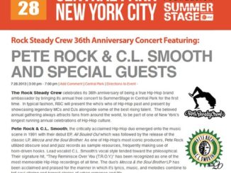 Rock Steady Crew 36th Anniversary Concert Featuring: Pete Rock & C.L. Smooth