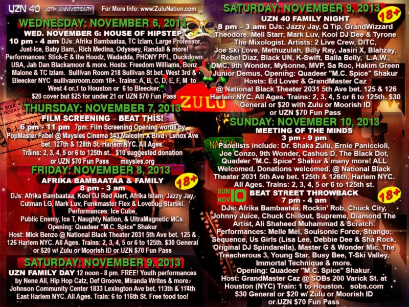 Zulu Nation 40th Anniversary