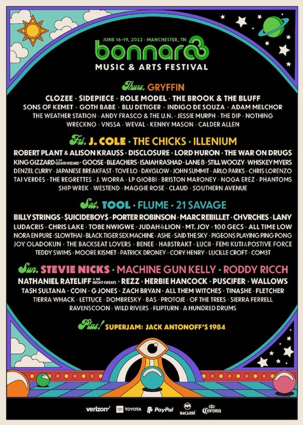Bonnaroo Announces 2022 Lineup; J. Cole, Ludacris, Tobe Nwigwe, more