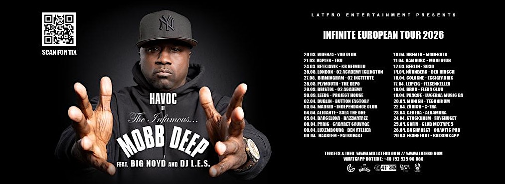 MOBB DEEP HAVOC feat. BIG NOYD & DJ L.E.S. European Tour 2026