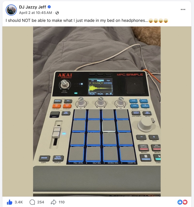 DJ Jazzy Jeff's impression of the Akai MPC Sample