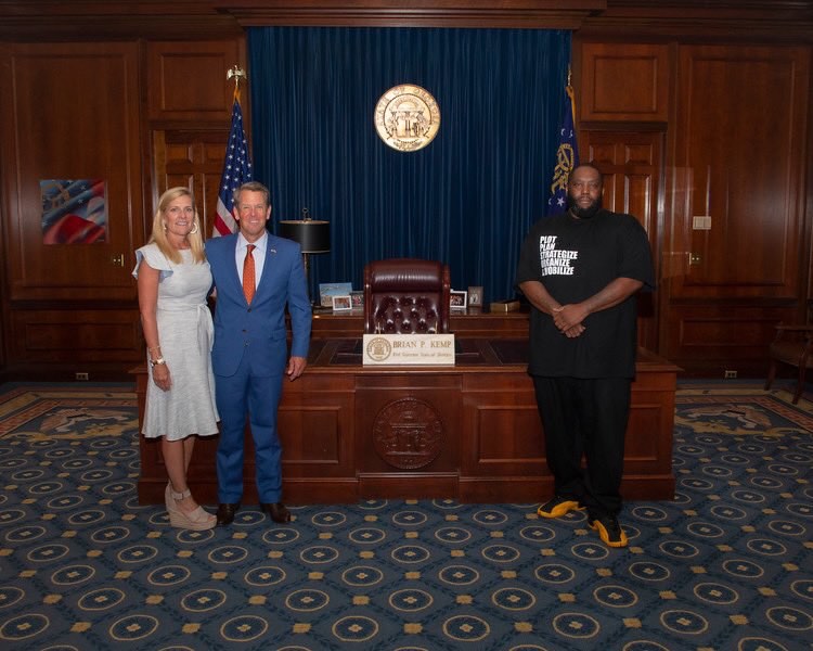 Killer Mike with Governor Brian Kemp