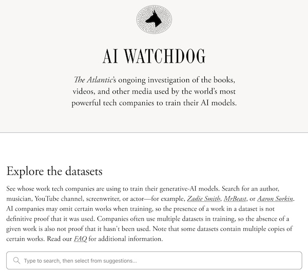 Atlantic's AI Watchdog Database